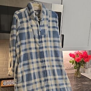 LL Bean 1X Full Zip Fleece Robe